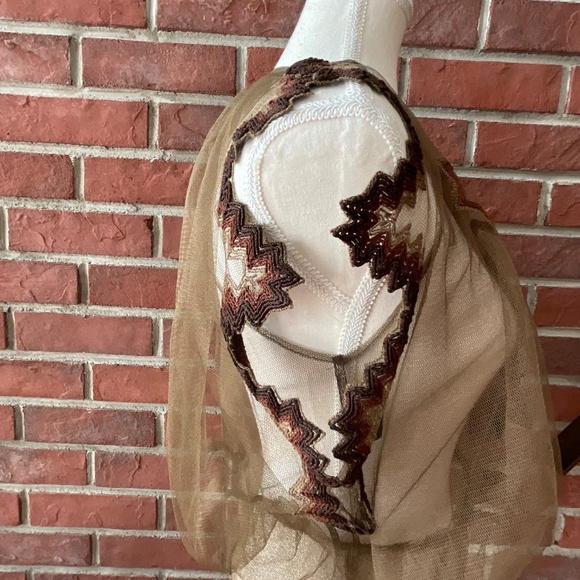 Jean Paul Gaultier Mesh Embroidered Top Made in Italy - Picture 7 of 14